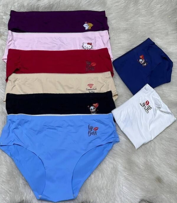 Imported Bridal Laser-Cut Panties – Butter Lycra – 6 Pieces – Sizes M to 5XL - Image 2