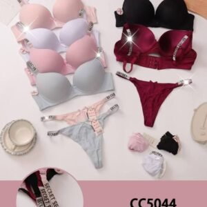 Victoria’s Secret Rhinestone Bra & Panty Set – Imported – Cup C (Sizes 40 to 46)