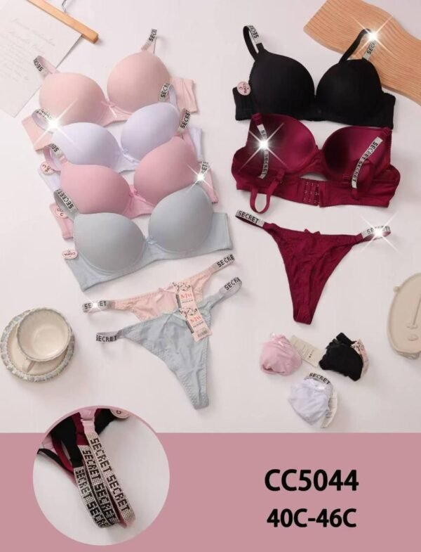 Victoria’s Secret Rhinestone Bra & Panty Set – Imported – Cup C (Sizes 40 to 46)