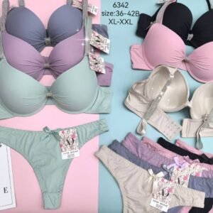 Imported Rhinestone Bow Lingerie Set – Cup B (Sizes 36 to 42)