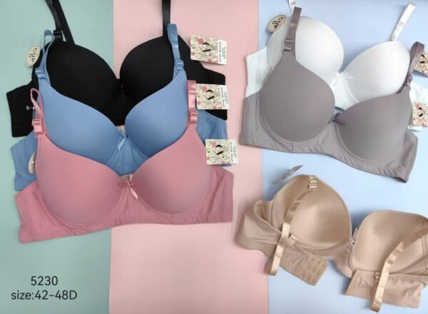 Plain Underwire Bra – Plus Size – Cup D (Sizes 40 to 48)